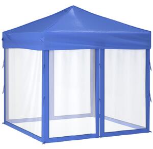 VidaXL Sklopivi šator za zabave s bočnim zidovima 2 x 2 m plavi