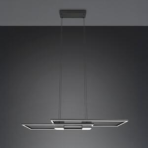 Trio Lighting Albany LED viseća svjetiljka, crna, 100 x 28 cm, aluminij CCT prigušiva, prigušiva, Crno, Dnevni boravak/blagovaonica, Aluminij
