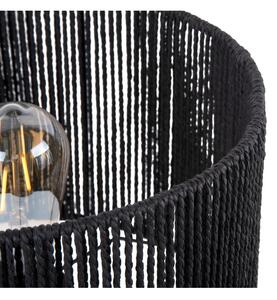 Crna stolna lampa sa sjenilom od papirne špage (visina 40 cm) Forma Cone – Leitmotiv