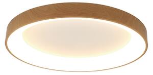 Mantra Iluminación LED stropna svjetiljka Niseko II CCT daljinski upravljač Ø78cm boja drveta, prigušiva, Drvo, Dnevni boravak/blagovaonica, Aluminij