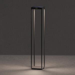 KLEWE LED solarna svjetiljka RADIA MEGA, antracit, 110 cm, aluminij IP65, Crno, Aluminij, Solarna svjetla
