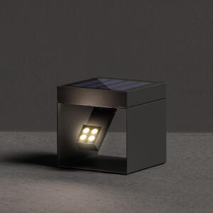 KLEWE LED solarni vrtni reflektor Alea antracit 15 x cm IP65, Crno, Aluminij, Solarna svjetla