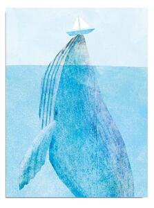 Zidna slika na platnu Whale, 30 x 40 cm