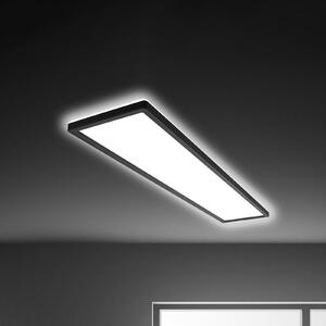Briloner LED stropna svjetiljka Tava, crna, plastika, 98cm, pozadinsko osvjetljenje, Crno, Dnevni boravak/blagovaonica, Plastika