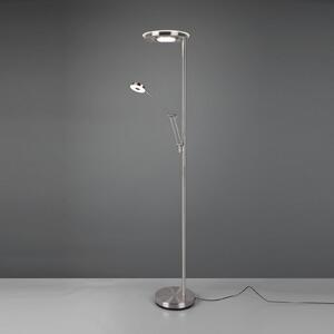 Trio Lighting Barrie LED stropna svjetiljka sa svjetlom za čitanje, mat nikal, prigušiva, Sivo, Dnevni boravak/blagovaonica, Metal, Svjetlo za čitanje
