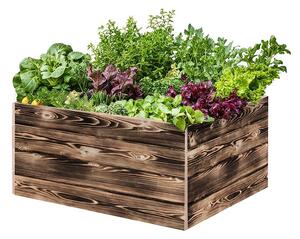 ATMOWOOD Drvena podignuta gredica 80 x 60 x 40 cm - pougljena