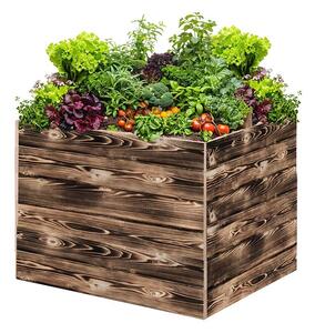 ATMOWOOD Drvena podignuta gredica 80 x 60 x 60 cm - pougljena