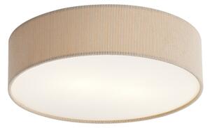 Moderna stropna svjetiljka taupe s baršunastim sjenilom 38 cm 2-svjetla - Luz