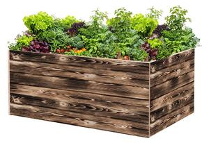 ATMOWOOD Drvena podignuta gredica 140 x 80 x 60 cm - pougljena