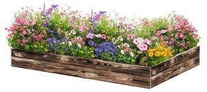 ATMOWOOD Drvena podignuta gredica 160 x 100 x 20 cm - pougljena