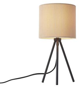 Moderna stolna svjetiljka na tronošcu taupe boje sa sjenilom od baršuna - Luz
