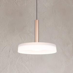 Trio Lighting Celeste LED viseća svjetiljka, bijelo/smeđa, Ø 22 cm, staklo, mogućnost, prigušiva, Bijela, Dnevni boravak/blagovaonica, Staklo