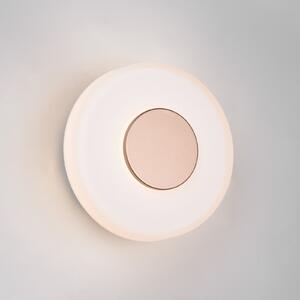 Trio Lighting LED zidna svjetiljka Celeste, smeđa/bijela, Ø 22 cm staklo s mogućnošću, prigušiva, Smeđa / hrđa, Dnevni boravak/blagovaonica, Staklo