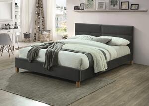 Sivi tapecirani krevet SIERRA VELVET 160 x 200 cm