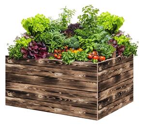 ATMOWOOD Drvena podignuta gredica 120 x 80 x 60 cm - pougljena