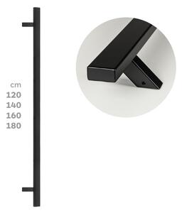 Rukohvat kvadratni 45° inox crni za teška vrata <span>više dimenzija</span> 1400 mm