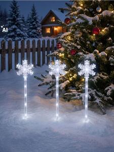 Sinsay - Set ubodnih LED vrtnih lampi s motivom zvjezdice 3 pack