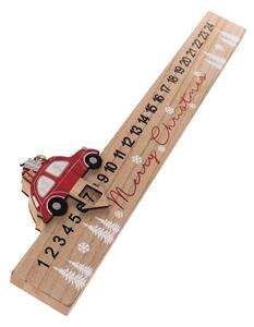 Drveni adventski kalendar Auto Dakls, duljina 40 cm