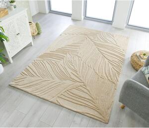 Bež vuneni tepih Flair Rugs Lino Leaf, 120 x 170 cm