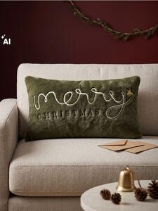 Sinsay - Ukrasni božićni jastuk s izvezenim natpisom Merry Christmas