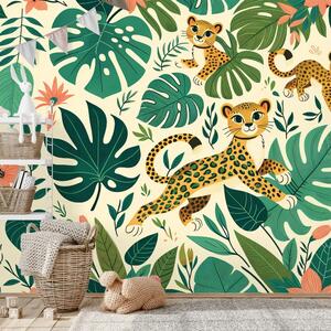 Tapeta slatki mladunci leoparda u džungli