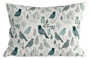 Polipamučna jastučnica LEAFBIRD POLY 50x70 cm, bijelo-zelena