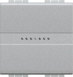 PREKIDAČ OBIČNI LIVING LIGHT 1P 10A 2M SREBRNI NT4051M2AN