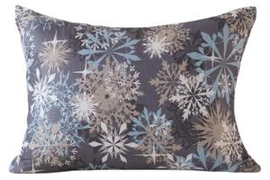 Jastučnica od mikrovlakana SNOWFLAKE 70x90 cm, modrošeda