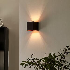 Arcchio zidna lampa Zuzana, četvrtasta, crno-zlatna, G9, 10 cm, prigušiva, Crno, Dnevni boravak/blagovaonica, Aluminij