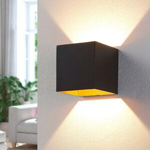 Arcchio LED zidna lampa Zuzana, kvadratna, crna, širina 10 cm, Crno, Područje hodnika, Aluminij