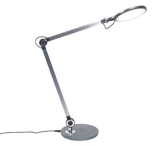 Dizajn stolna svjetiljka siva s LED sa bežičnim punjačem - Don