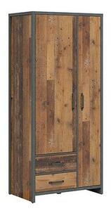 Ormar Boston CP110Matera siva, Smeđa, 201x90x55cm, Porte guardarobaVrata ormari: Klasična vrata