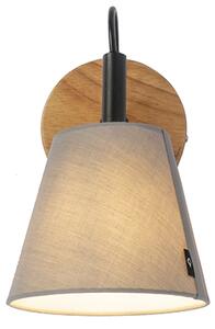 Country zidna svjetiljka drvo sive boje - Cupy