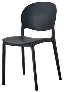 Crna plastična stolica RAWA
