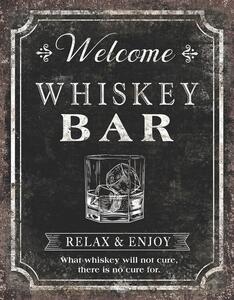 Metalni znak Whiskey Bar, ( x cm)