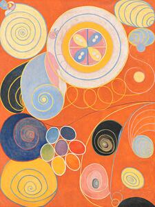 Reprodukcija The 10 Largest No.3 (Orange Abstract) - Hilma af Klint