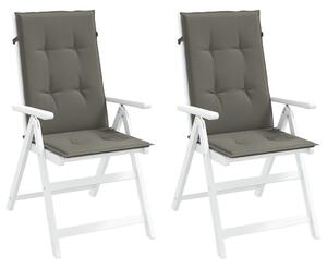 VidaXL Jastuci za stolice 2 kom tamnosivi 120 x 50 x 4 cm od tkanine