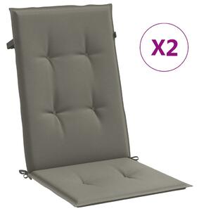 VidaXL Jastuci za stolice 2 kom tamnosivi 120 x 50 x 4 cm od tkanine