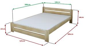 Krevet Laura 120 x 200 cm, borovo drvo Podnica: Bez podnice, Madrac: Bez madraca