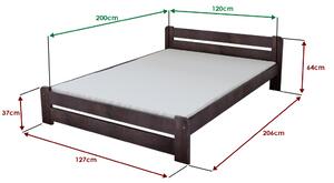 Krevet Laura 120 x 200 cm, orah Podnica: Bez podnice, Madrac: Madrac Deluxe 10 cm