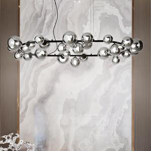 Ideal Lux - LED Luster na sajli PERLAGE 30xG9/3W/230V 143 cm crna/dimna