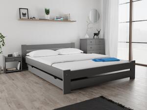 Krevet OLA 160 x 200 cm, sivi Podnica: Sa lameliranom podnicom, Madrac: Bez madraca