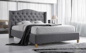 Tapacirani krevet ASPEN 140 x 200 cm sivi