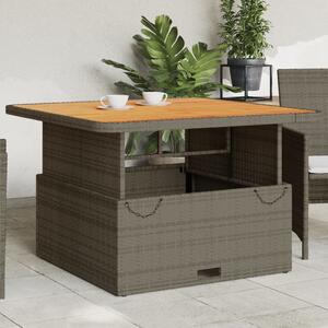 VidaXL Vrtni stol sivi 110 x 110 x 71 cm poliratan i bagremovo drvo