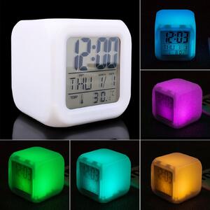 Digitalni LED sat i alarm - mijenja boju!