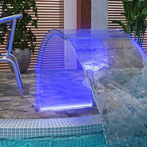 VidaXL Fontana za bazen s RGB LED svjetlima akrilna 50 cm