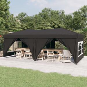 VidaXL Sklopivi šator za zabave s bočnim zidovima 3 x 6 m antracit