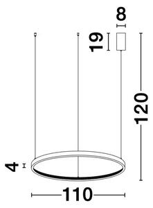 PRESTON VISILICA LED 60W/3000K/4030lm/DIMM/IP20/ANTIQUE ZLATNA NL9285110