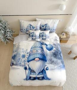 3D mikroflanel posteljina BLUE GNOME bijela + jastučnica 40x50 cm besplatno Dimenzije posteljine: 70 x 90 cm | 140 x 200 cm