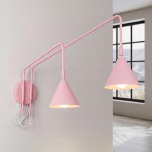 Zidna svjetiljka NOX 2 pink s prekidačem